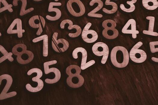 Background of numbers. from zero to nine. Numbers texture. Finance data concept. Mathematic. Seamless pattern with numbers. financial crisis concept. Business success. photo