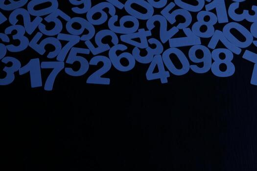 Background of numbers. from zero to nine. Numbers texture. Finance data concept. Mathematic. Seamless pattern with numbers. financial crisis concept. Business success. photo