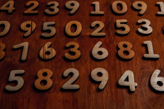 Background of numbers. from zero to nine. Numbers texture. Finance data concept. Mathematic. Seamless pattern with numbers. financial crisis concept. Business success. photo