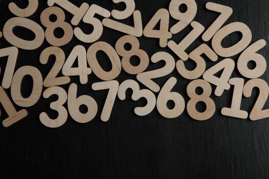 Background of numbers. from zero to nine. Numbers texture. Finance data concept. Mathematic. Seamless pattern with numbers. financial crisis concept. Business success. photo