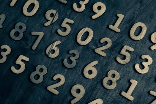 Background of numbers. from zero to nine. Numbers texture. Finance data concept. Mathematic. Seamless pattern with numbers. financial crisis concept. Business success. photo