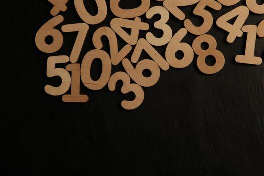 Background of numbers. from zero to nine. Numbers texture. Finance data concept. Mathematic. Seamless pattern with numbers. financial crisis concept. Business success. photo