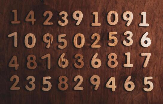 Background of numbers. from zero to nine. Numbers texture. Finance data concept. Mathematic. Seamless pattern with numbers. financial crisis concept. Business success. photo