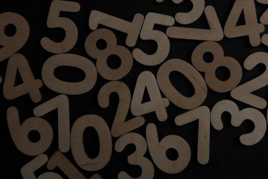 Background of numbers. from zero to nine. Numbers texture. Finance data concept. Mathematic. Seamless pattern with numbers. financial crisis concept. Business success. photo