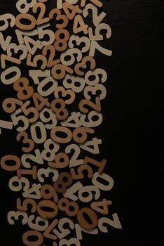 Background of numbers. from zero to nine. Numbers texture. Finance data concept. Mathematic. Seamless pattern with numbers. financial crisis concept. Business success. photo