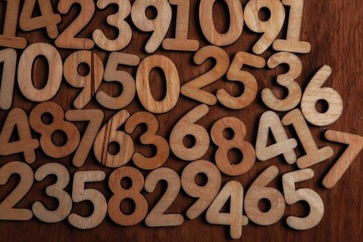 Background of numbers. from zero to nine. Numbers texture. Finance data concept. Mathematic. Seamless pattern with numbers. financial crisis concept. Business success. photo
