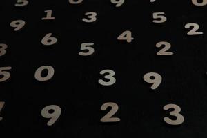 Background of numbers. from zero to nine. Numbers texture. Finance data concept. Mathematic. Seamless pattern with numbers. financial crisis concept. Business success. photo