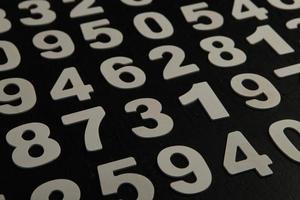 Background of numbers. from zero to nine. Numbers texture. Finance data concept. Mathematic. Seamless pattern with numbers. financial crisis concept. Business success. photo