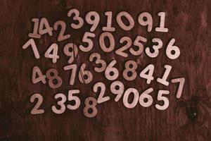 Background of numbers. from zero to nine. Numbers texture. Finance data concept. Mathematic. Seamless pattern with numbers. financial crisis concept. Business success. photo