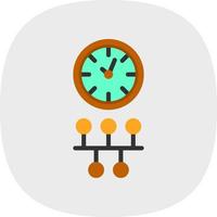 diseño de icono de vector de línea de tiempo