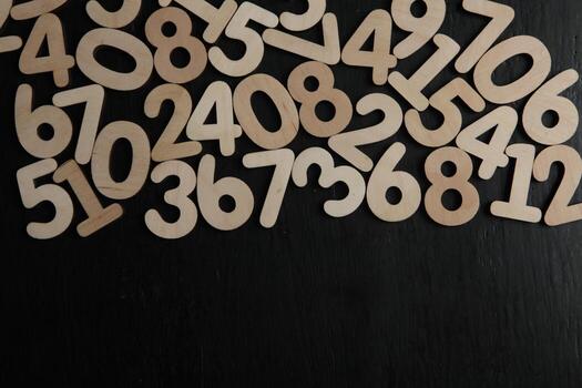 Background of numbers. from zero to nine. Numbers texture. Finance data concept. Mathematic. Seamless pattern with numbers. financial crisis concept. Business success. photo