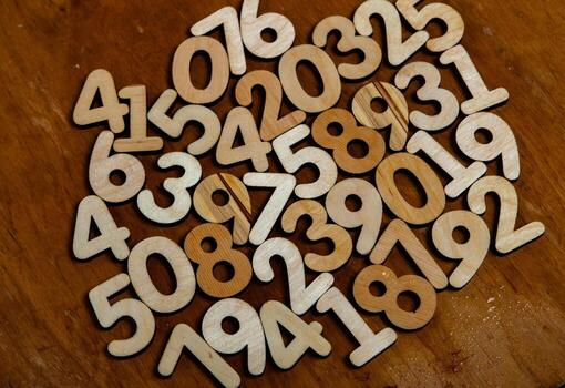 Background of numbers. from zero to nine. Numbers texture. Finance data concept. Mathematic. Seamless pattern with numbers. financial crisis concept. Business success. photo