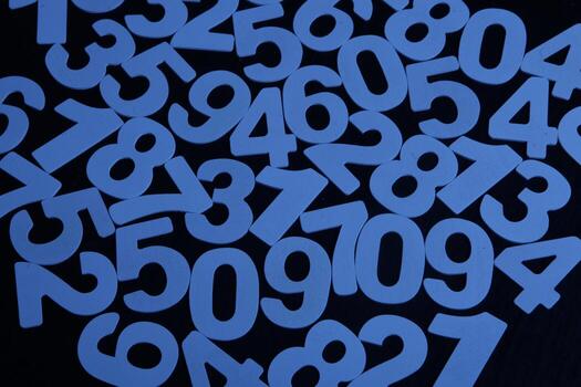 Background of numbers. from zero to nine. Numbers texture. Finance data concept. Mathematic. Seamless pattern with numbers. financial crisis concept. Business success. photo