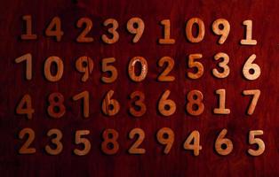 Background of numbers. from zero to nine. Numbers texture. Finance data concept. Mathematic. Seamless pattern with numbers. financial crisis concept. Business success. photo