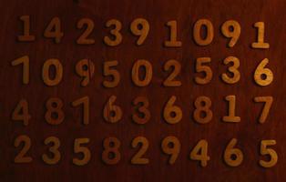Background of numbers. from zero to nine. Numbers texture. Finance data concept. Mathematic. Seamless pattern with numbers. financial crisis concept. Business success. photo