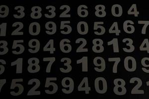 Background of numbers. from zero to nine. Numbers texture. Finance data concept. Mathematic. Seamless pattern with numbers. financial crisis concept. Business success. photo