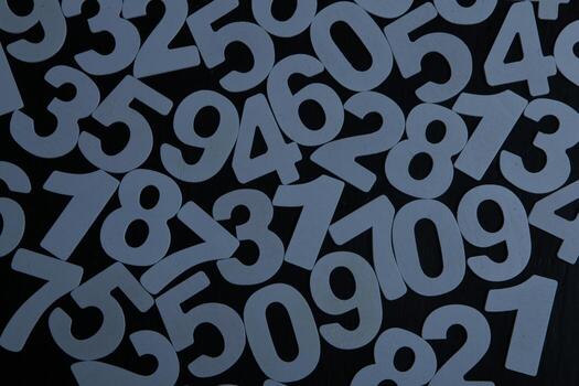 Background of numbers. from zero to nine. Numbers texture. Finance data concept. Mathematic. Seamless pattern with numbers. financial crisis concept. Business success. photo