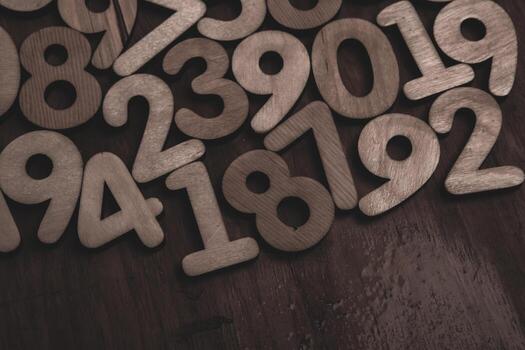 Background of numbers. from zero to nine. Numbers texture. Finance data concept. Mathematic. Seamless pattern with numbers. financial crisis concept. Business success. photo