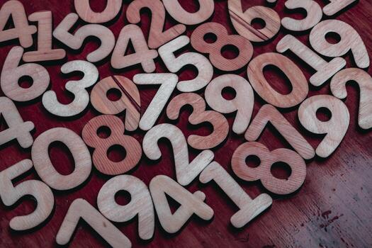 Background of numbers. from zero to nine. Numbers texture. Finance data concept. Mathematic. Seamless pattern with numbers. financial crisis concept. Business success. photo