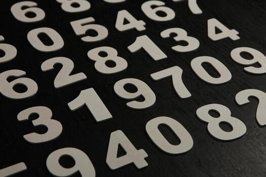 Background of numbers. from zero to nine. Numbers texture. Finance data concept. Mathematic. Seamless pattern with numbers. financial crisis concept. Business success. photo