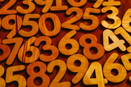 Background of numbers. from zero to nine. Numbers texture. Finance data concept. Mathematic. Seamless pattern with numbers. financial crisis concept. Business success. photo