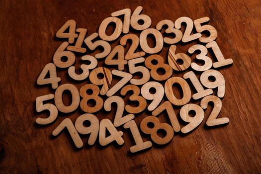 Background of numbers. from zero to nine. Numbers texture. Finance data concept. Mathematic. Seamless pattern with numbers. financial crisis concept. Business success. photo