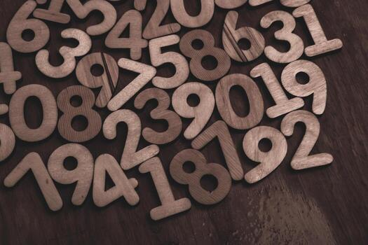 Background of numbers. from zero to nine. Numbers texture. Finance data concept. Mathematic. Seamless pattern with numbers. financial crisis concept. Business success. photo