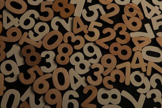 Background of numbers. from zero to nine. Numbers texture. Finance data concept. Mathematic. Seamless pattern with numbers. financial crisis concept. Business success. photo
