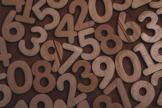 Background of numbers. from zero to nine. Numbers texture. Finance data concept. Mathematic. Seamless pattern with numbers. financial crisis concept. Business success. photo