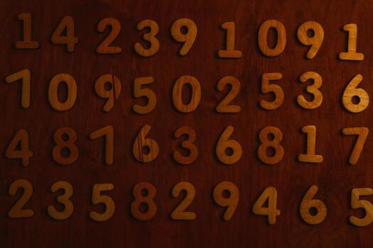 Background of numbers. from zero to nine. Numbers texture. Finance data concept. Mathematic. Seamless pattern with numbers. financial crisis concept. Business success. photo