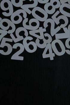 Background of numbers. from zero to nine. Numbers texture. Finance data concept. Mathematic. Seamless pattern with numbers. financial crisis concept. Business success. photo