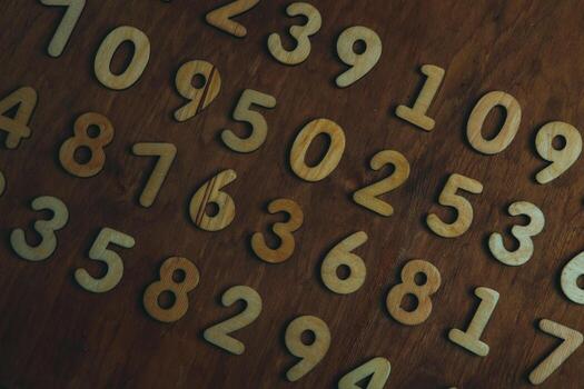 Background of numbers. from zero to nine. Numbers texture. Finance data concept. Mathematic. Seamless pattern with numbers. financial crisis concept. Business success. photo