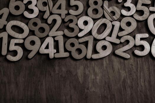 Background of numbers. from zero to nine. Numbers texture. Finance data concept. Mathematic. Seamless pattern with numbers. financial crisis concept. Business success. photo