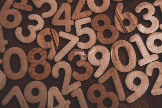 Background of numbers. from zero to nine. Numbers texture. Finance data concept. Mathematic. Seamless pattern with numbers. financial crisis concept. Business success. photo