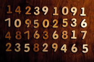 Background of numbers. from zero to nine. Numbers texture. Finance data concept. Mathematic. Seamless pattern with numbers. financial crisis concept. Business success. photo