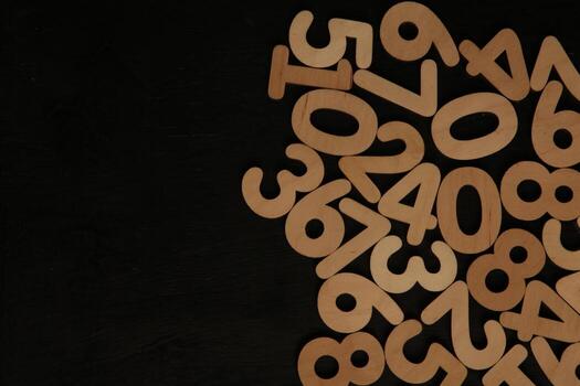 Background of numbers. from zero to nine. Numbers texture. Finance data concept. Mathematic. Seamless pattern with numbers. financial crisis concept. Business success. photo