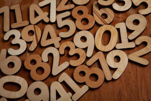 Background of numbers. from zero to nine. Numbers texture. Finance data concept. Mathematic. Seamless pattern with numbers. financial crisis concept. Business success. photo