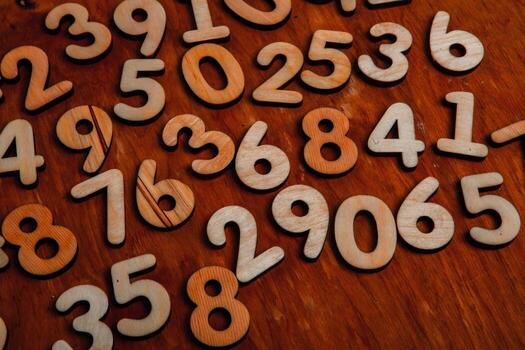 Background of numbers. from zero to nine. Numbers texture. Finance data concept. Mathematic. Seamless pattern with numbers. financial crisis concept. Business success. photo