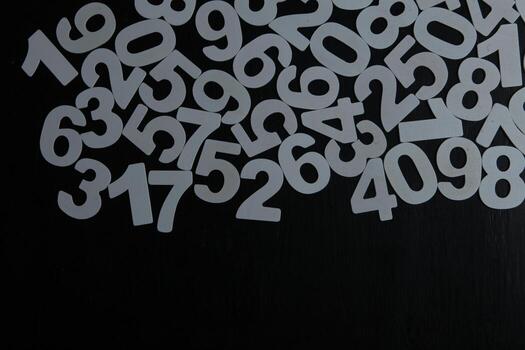 Background of numbers. from zero to nine. Numbers texture. Finance data concept. Mathematic. Seamless pattern with numbers. financial crisis concept. Business success. photo