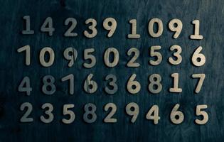 Background of numbers. from zero to nine. Numbers texture. Finance data concept. Mathematic. Seamless pattern with numbers. financial crisis concept. Business success. photo