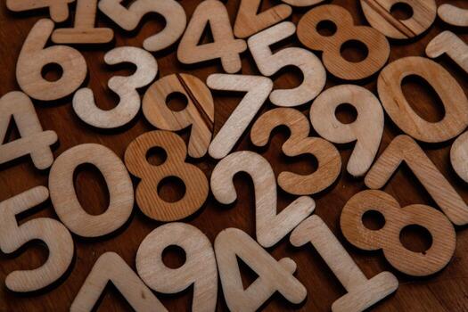 Background of numbers. from zero to nine. Numbers texture. Finance data concept. Mathematic. Seamless pattern with numbers. financial crisis concept. Business success. photo