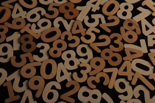 Background of numbers. from zero to nine. Numbers texture. Finance data concept. Mathematic. Seamless pattern with numbers. financial crisis concept. Business success. photo