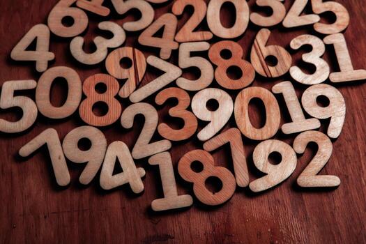 Background of numbers. from zero to nine. Numbers texture. Finance data concept. Mathematic. Seamless pattern with numbers. financial crisis concept. Business success. photo