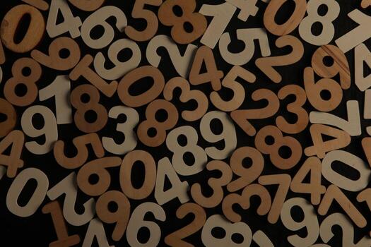 Background of numbers. from zero to nine. Numbers texture. Finance data concept. Mathematic. Seamless pattern with numbers. financial crisis concept. Business success. photo