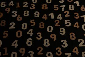 Background of numbers. from zero to nine. Numbers texture. Finance data concept. Mathematic. Seamless pattern with numbers. financial crisis concept. Business success. photo