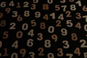 Background of numbers. from zero to nine. Numbers texture. Finance data concept. Mathematic. Seamless pattern with numbers. financial crisis concept. Business success. photo