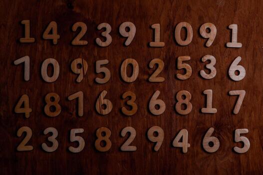 Background of numbers. from zero to nine. Numbers texture. Finance data concept. Mathematic. Seamless pattern with numbers. financial crisis concept. Business success. photo