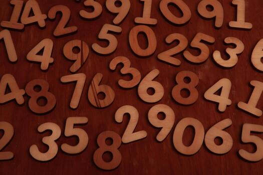 Background of numbers. from zero to nine. Numbers texture. Finance data concept. Mathematic. Seamless pattern with numbers. financial crisis concept. Business success. photo