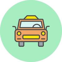 icono de vector de taxi