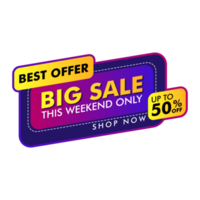 Big sale abstract gradient background. Discount promotion layout banner template design. Best offer. Clearance sale. png